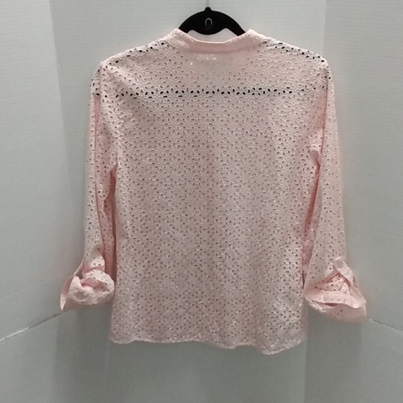 Susan Bristol eyelet button down shirt medium - Picture 7 of 8